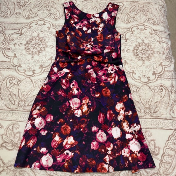 Pink and Purple Floral Sleeveless Dress (size 12) - Picture 3 of 3
